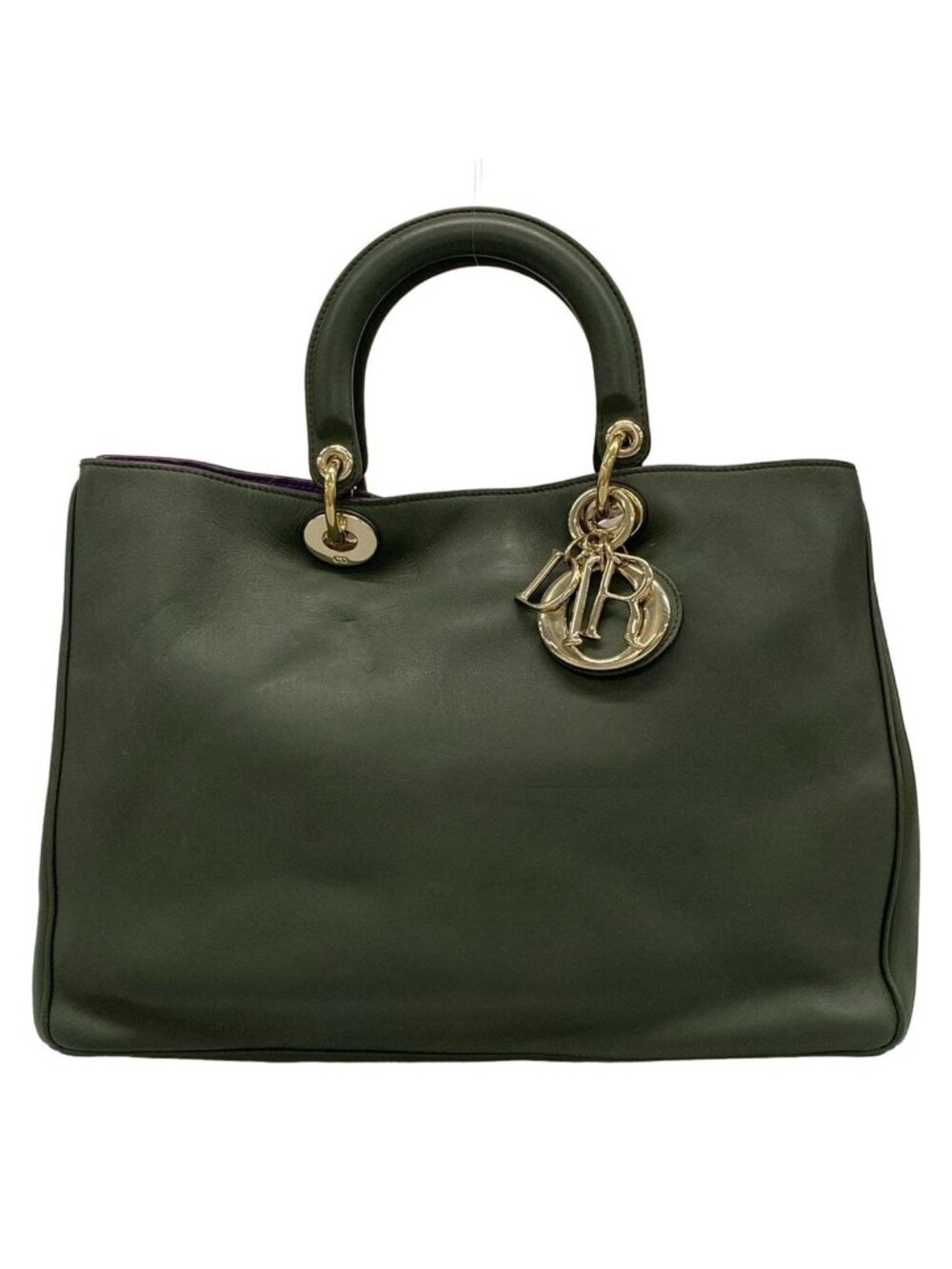 Dior Tote Bag Diorissimo Green Leather
